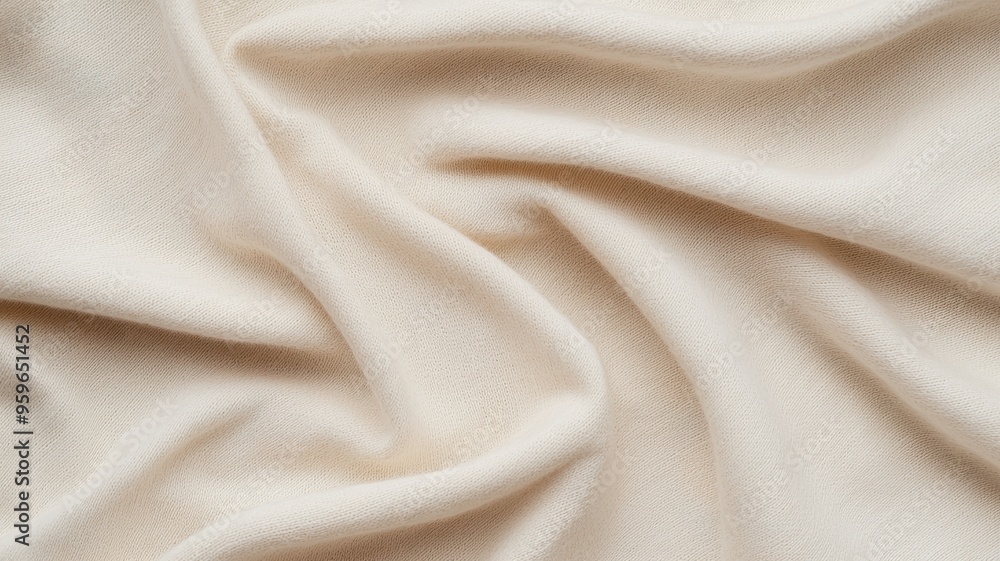 A close-up view of soft, beige fabric with beautiful folds and textures, ideal for backgrounds and textile projects. A close-up view of soft, beige fabric with beautiful folds and textures, ideal for backgrounds and textile projects.