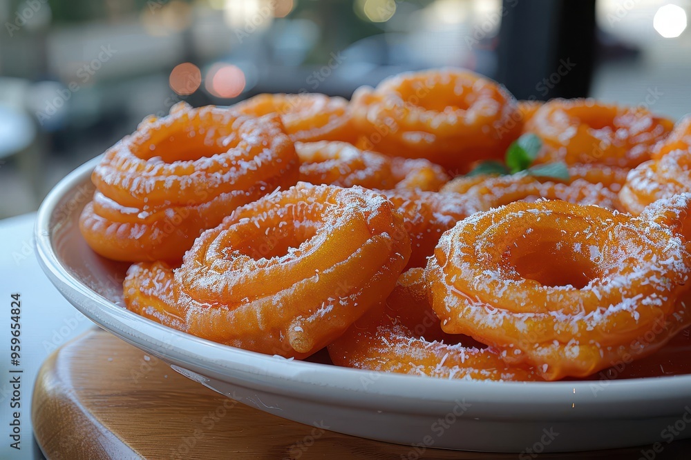 Pakistan: Jalebi Deep-fried spirals soaked in sugar syrup, served hot. Pakistan: Jalebi Deep-fried spirals soaked in sugar syrup, served hot.