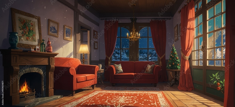 Santa's house interior Santa's house interior
