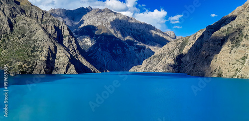 Shey Phoksundo lake in Nepal. Deepest lake of Nepal. 