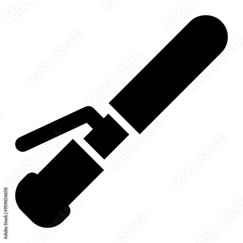 curling iron, curly, hair, curling tongs, electronic, device solid or glyph icon