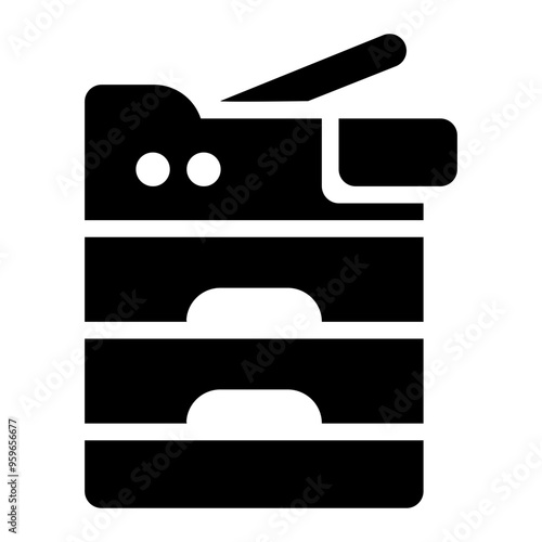 copier, copy, machine, photocopy, electronic, device solid or glyph icon