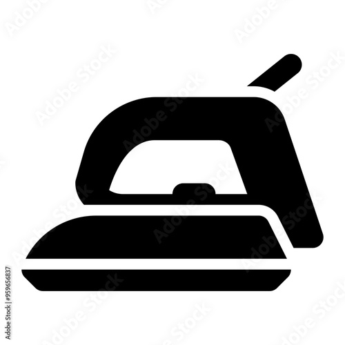 iron, flatiron, laundry, appliance, electronic solid or glyph icon