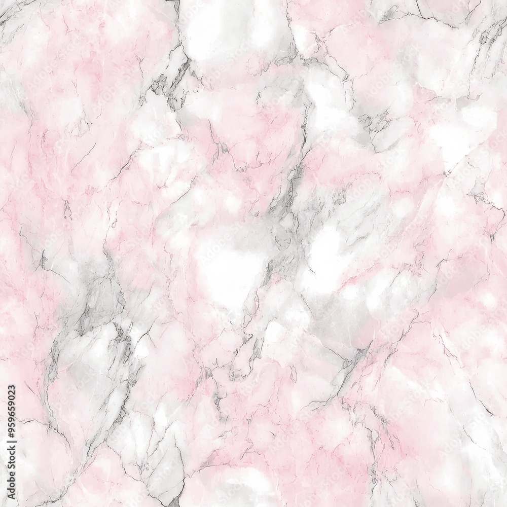Fototapeta premium seamless pattern of light pink marble with white and gray veins