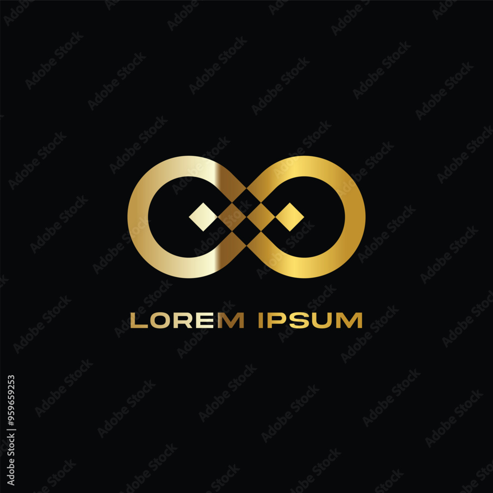 MODERN GEOMETRIC METALLIC GRAPHIC LOGO MODERN GEOMETRIC METALLIC GRAPHIC LOGO