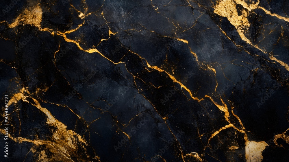 Black marble with gold veins background texture. Black marble with gold veins background texture.