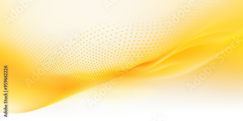 Yellow and white vector halftone background with dots in wave shape, simple minimalistic design for web banner template presentation background. with copy space 