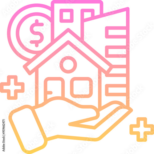 Real estate investment icon