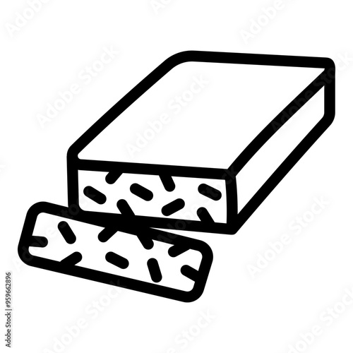 Tempeh icon. Vector line icon