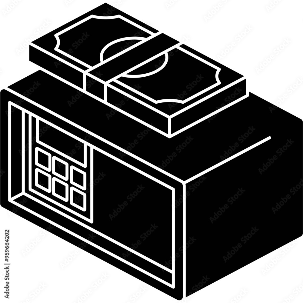 Metal Bank Safe Icon Metal Bank Safe Icon
