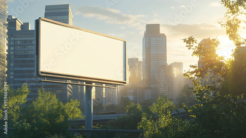blank billboard business advertisement mockup background
