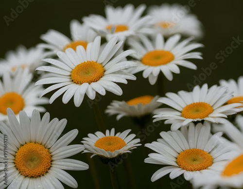 daisies on black, daisies