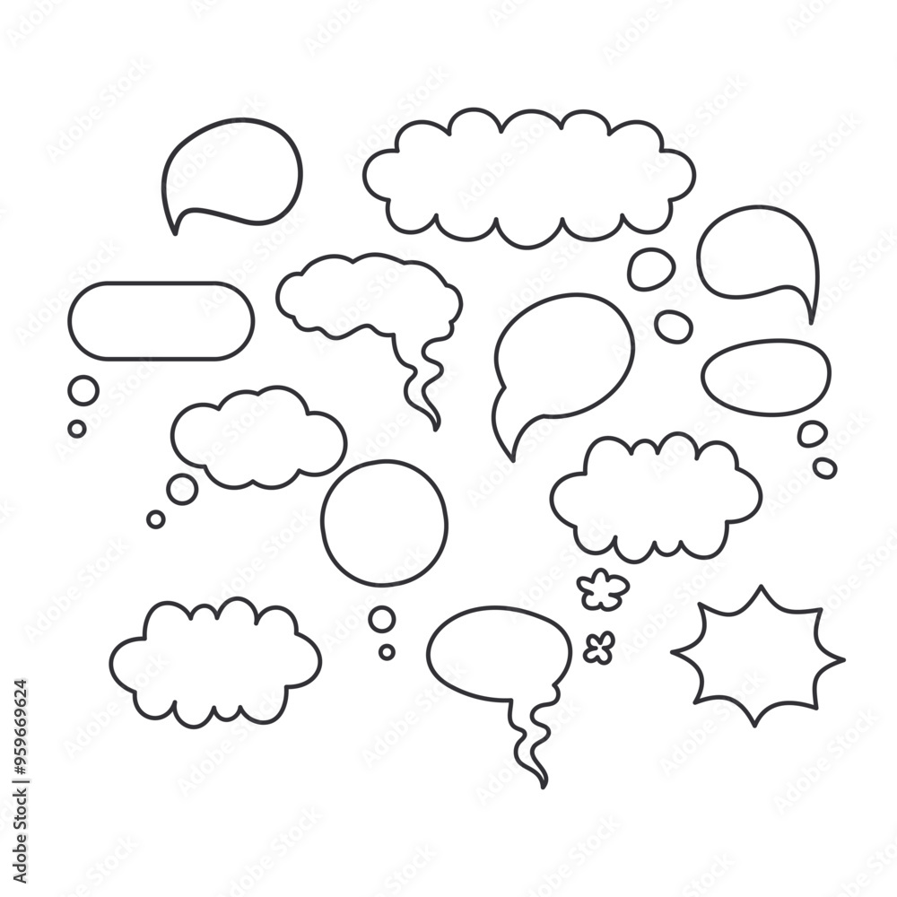 Speech Bubbles and Speech Bubble Icon Set  vector illustrationчать