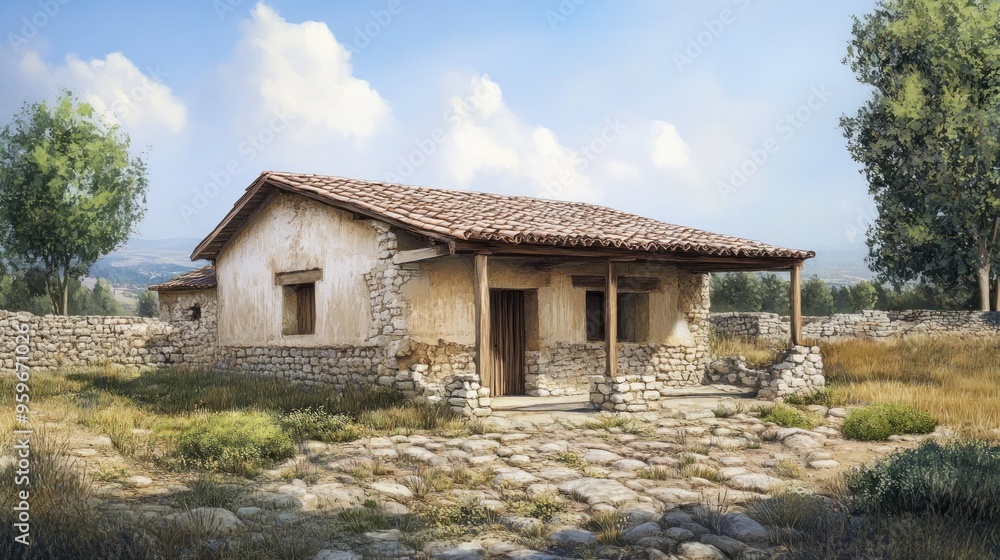 Rustic Stone House in a Rural Setting Rustic Stone House in a Rural Setting