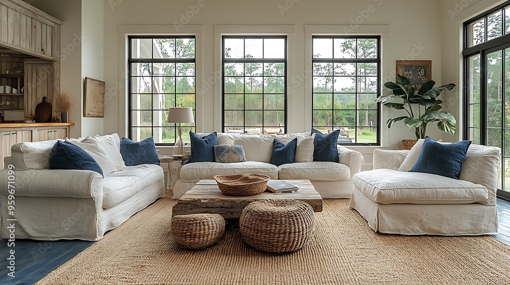 A warm and inviting living room featuring driftwood furniture, soft ... - Driftwood Tropical Living Room Decor