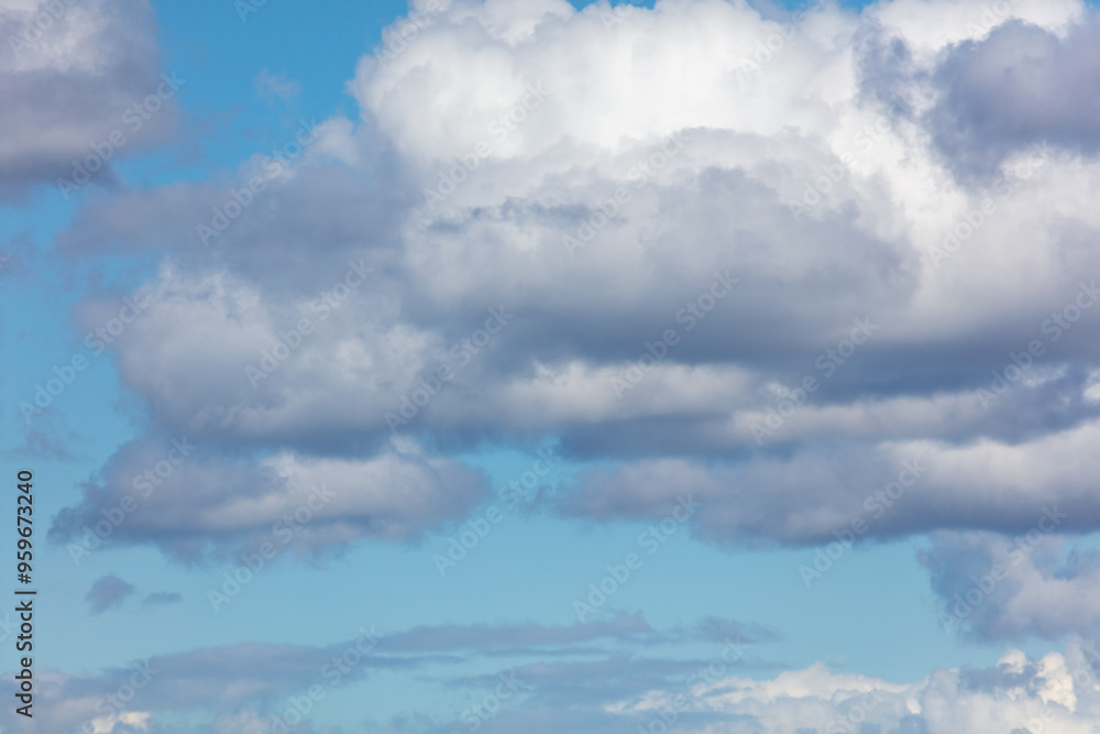 White clouds against a blue sky White clouds against a blue sky