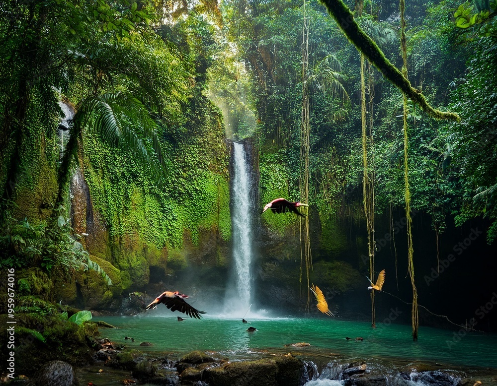 Fototapeta premium waterfall in the woods