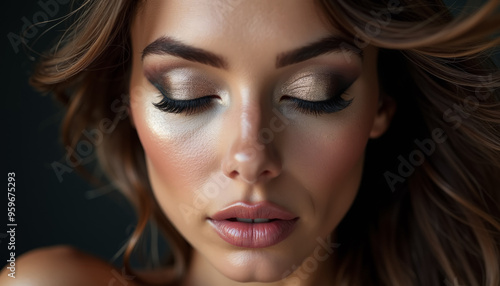 Wallpaper Mural Portrait of a beautiful model with artistic makeup. Torontodigital.ca