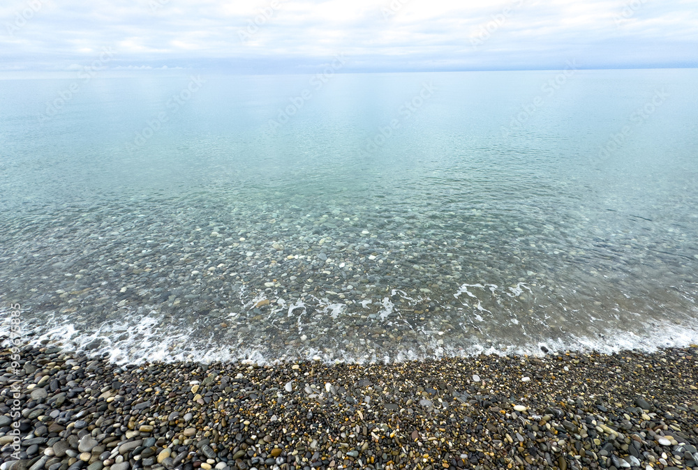Pebble seashore as a background Pebble seashore as a background