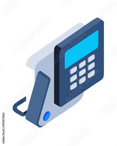 3D Office Phone Icon