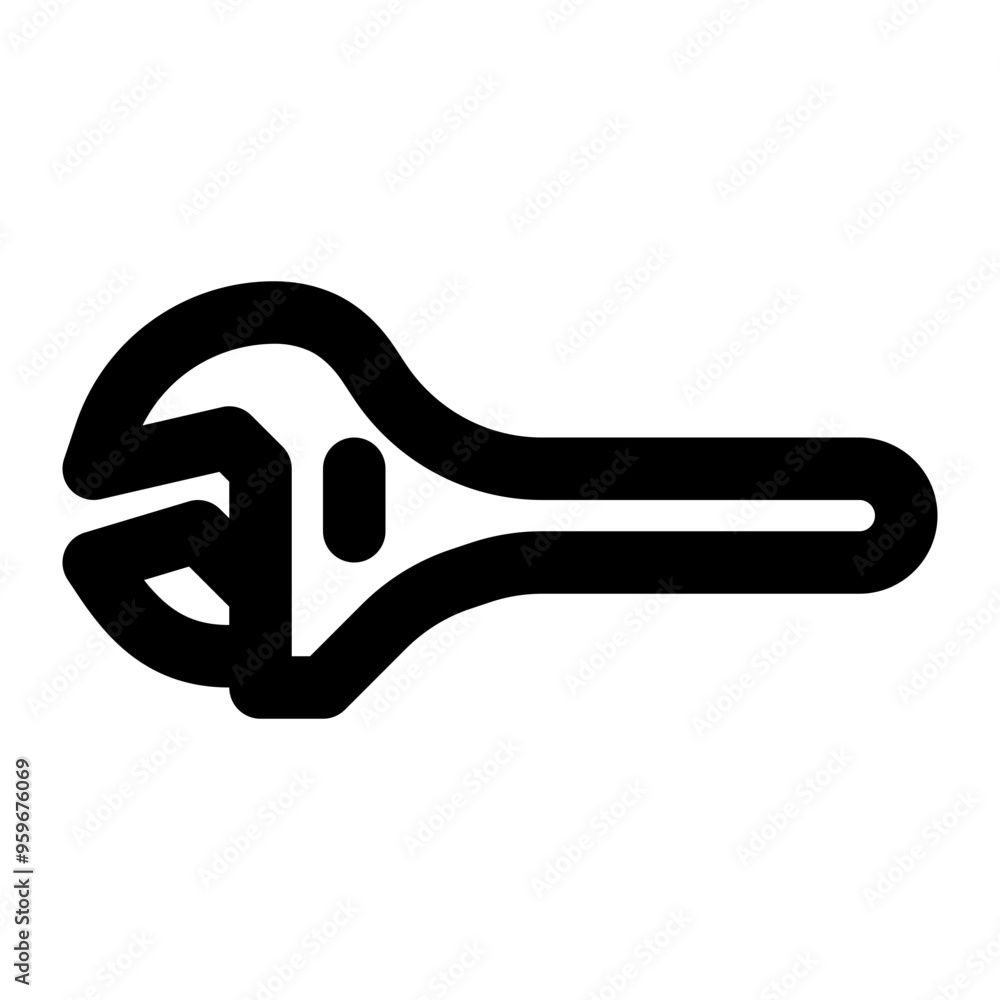 adjustable wrench, wrench, spanner, tools, carpentry outline icon adjustable wrench, wrench, spanner, tools, carpentry outline icon