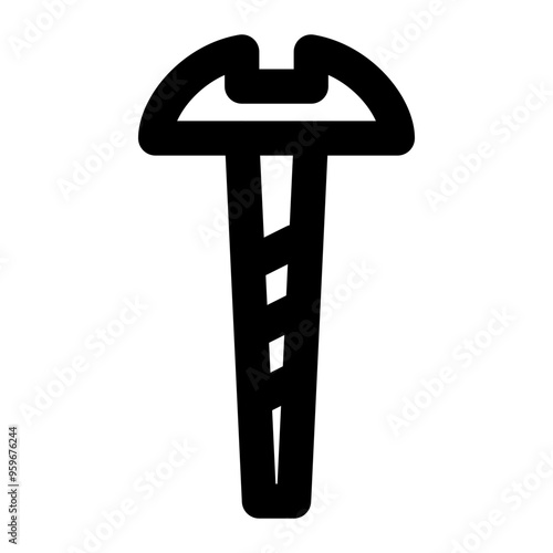 screw, bolt, bouncer, tools, carpentry outline icon