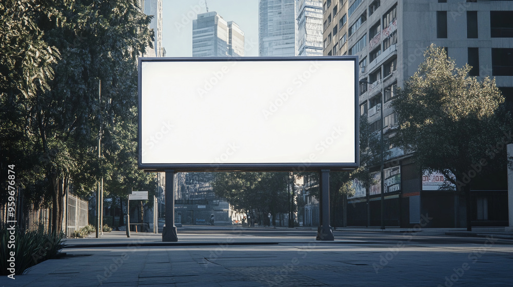 Fototapeta premium blank billboard business advertisement mockup background