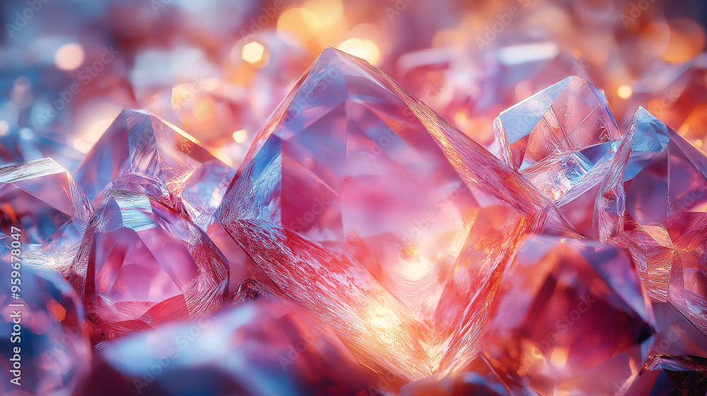 Sharp, angular crystal formations with varying shades and reflections for a striking abstract design. Sharp, angular crystal formations with varying shades and reflections for a striking abstract design.