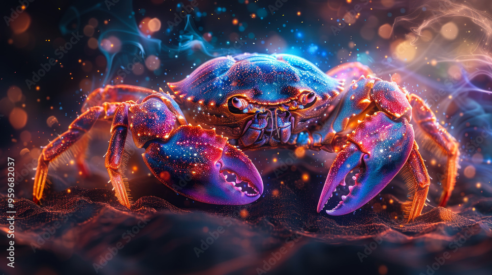 Vibrant Cancer Zodiac Sign Crab Illustration
Vibrant Cancer Zodiac Sign Crab Illustration