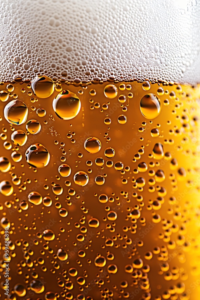 macro beer background, close up of beer bubbles drops foam on glass, texture drink wallpaper, brewery pub banner, liquid transparent froth macro beer background, close up of beer bubbles drops foam on glass, texture drink wallpaper, brewery pub banner, liquid transparent froth