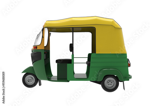 Auto Rickshaw or TukTuk transperant background 