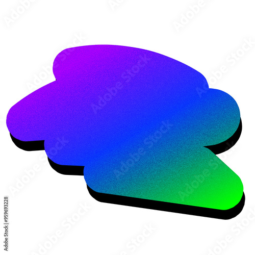 Vibrant Gradient Shape - Abstract Colorful 3D Curve