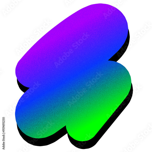 Vibrant Gradient Shape - Abstract Colorful 3D Curve