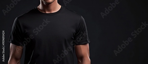 Man in a plain black shirt ...