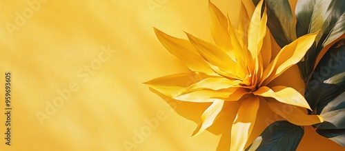 Yellow plant from a top vie...