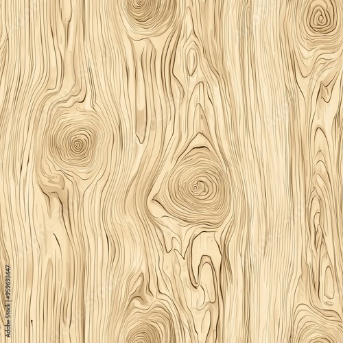 seamless pattern of light oak wood grain with subtle knots