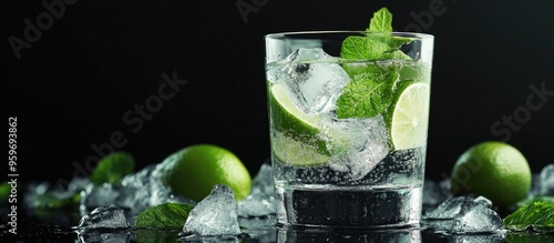 A glass containing cold nat...