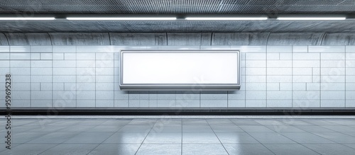 Empty billboard in a metro ...