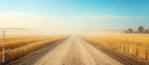 dusty road extending to the...