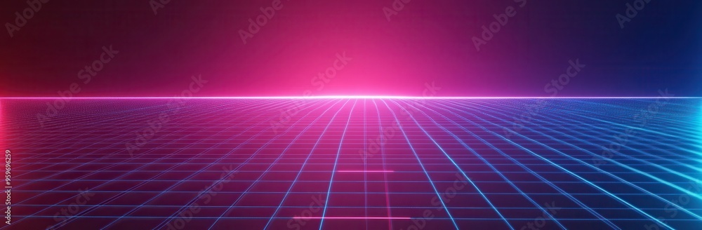 Abstract background with neon lights and blue, pink, red and purple glowing lines in a dark room. Abstract background with neon lights and blue, pink, red and purple glowing lines in a dark room.