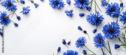 Bouquet of blue cornflowers...