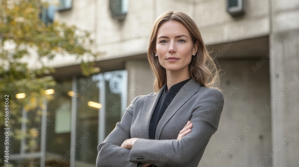 Young Professional Woman Standing Confidently Young Professional Woman Standing Confidently