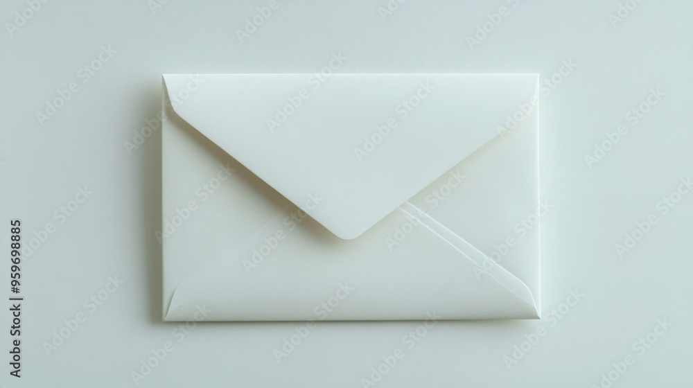 White Envelope on Minimalist Background White Envelope on Minimalist Background