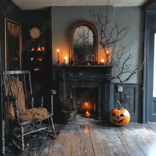 Spooky Halloween home ambiance  photo