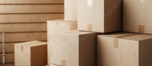 Close up stack of cardboard...