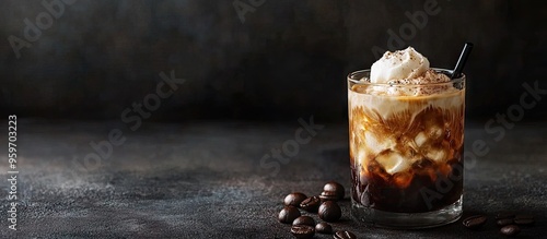 Cold coffee with ice cream ...