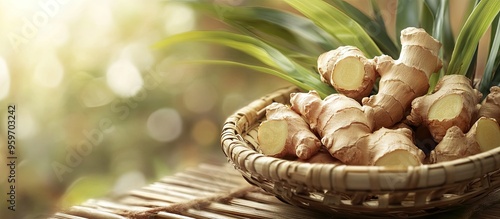 Japanese ginger in a bamboo...