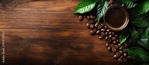 Black coffee made with fres...