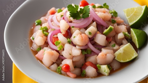 ceviche on a plate