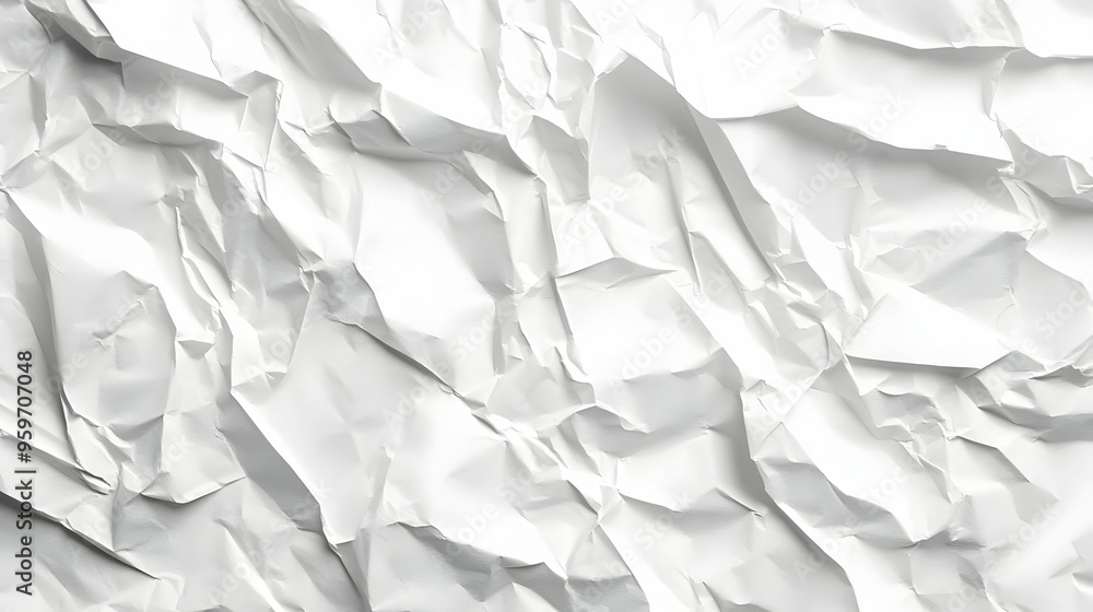 Crumpled White Paper Texture Background Crumpled White Paper Texture Background